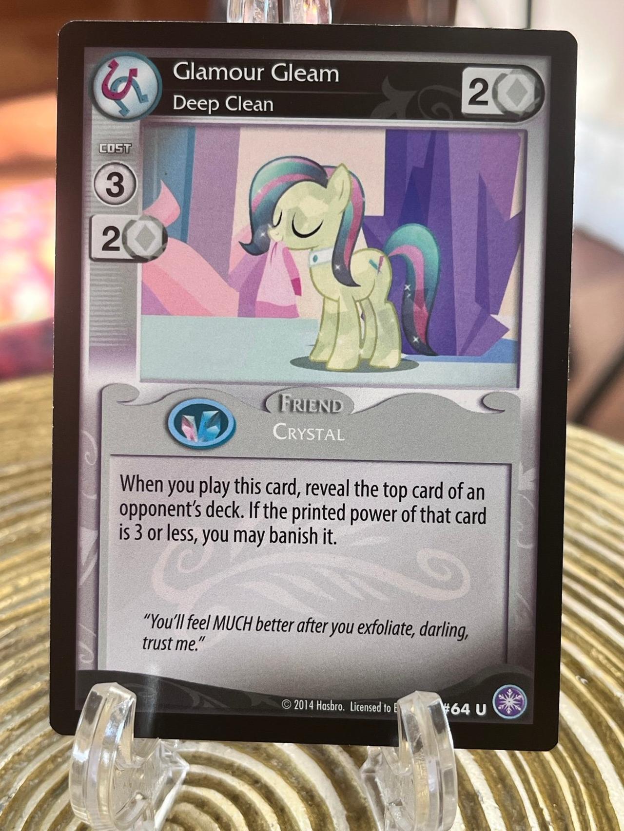 My Little Pony Trading Card Game Glamour Gleam Deep Clean #64U