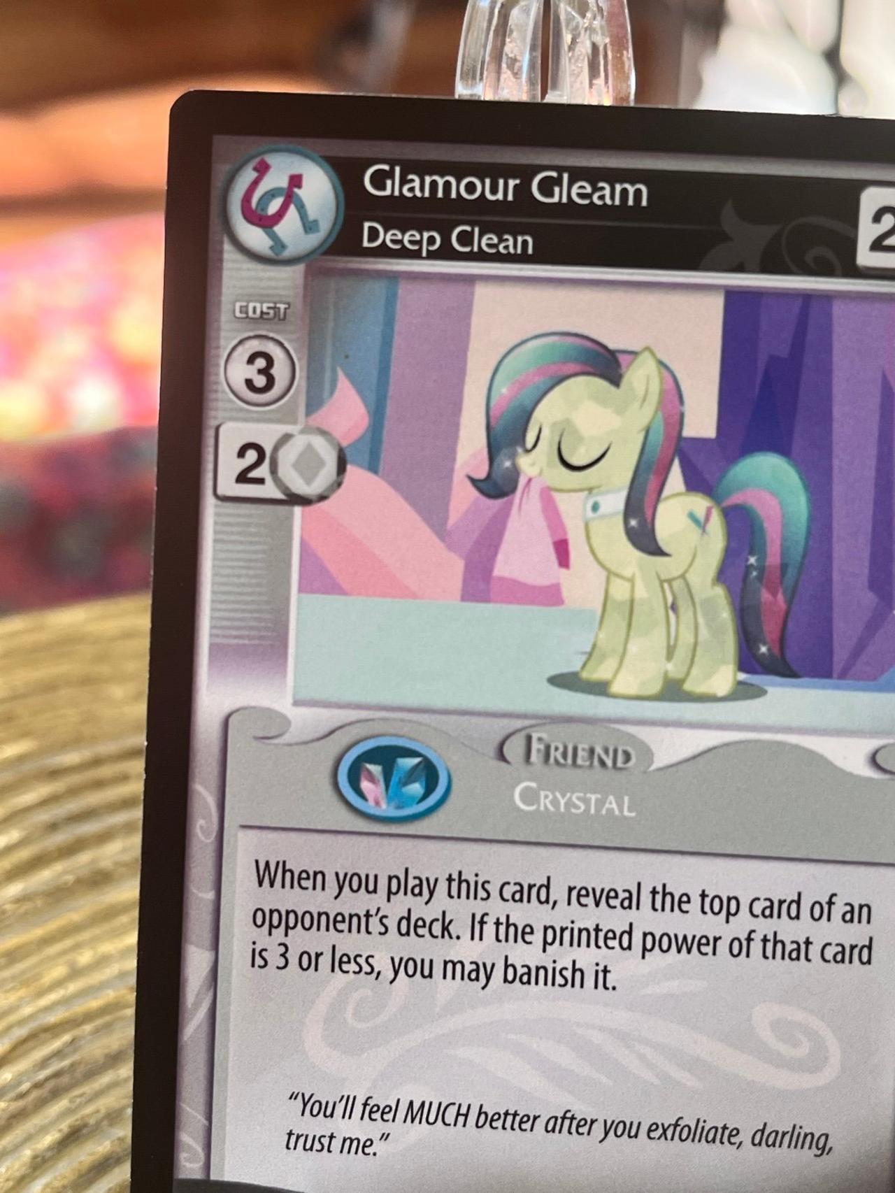 My Little Pony Trading Card Game Glamour Gleam Deep Clean #64U — image 2