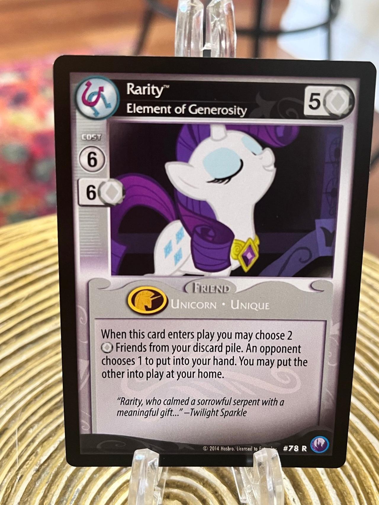 My Little Pony Trading Card Game Rarity Element of Generosity #78R — image 2