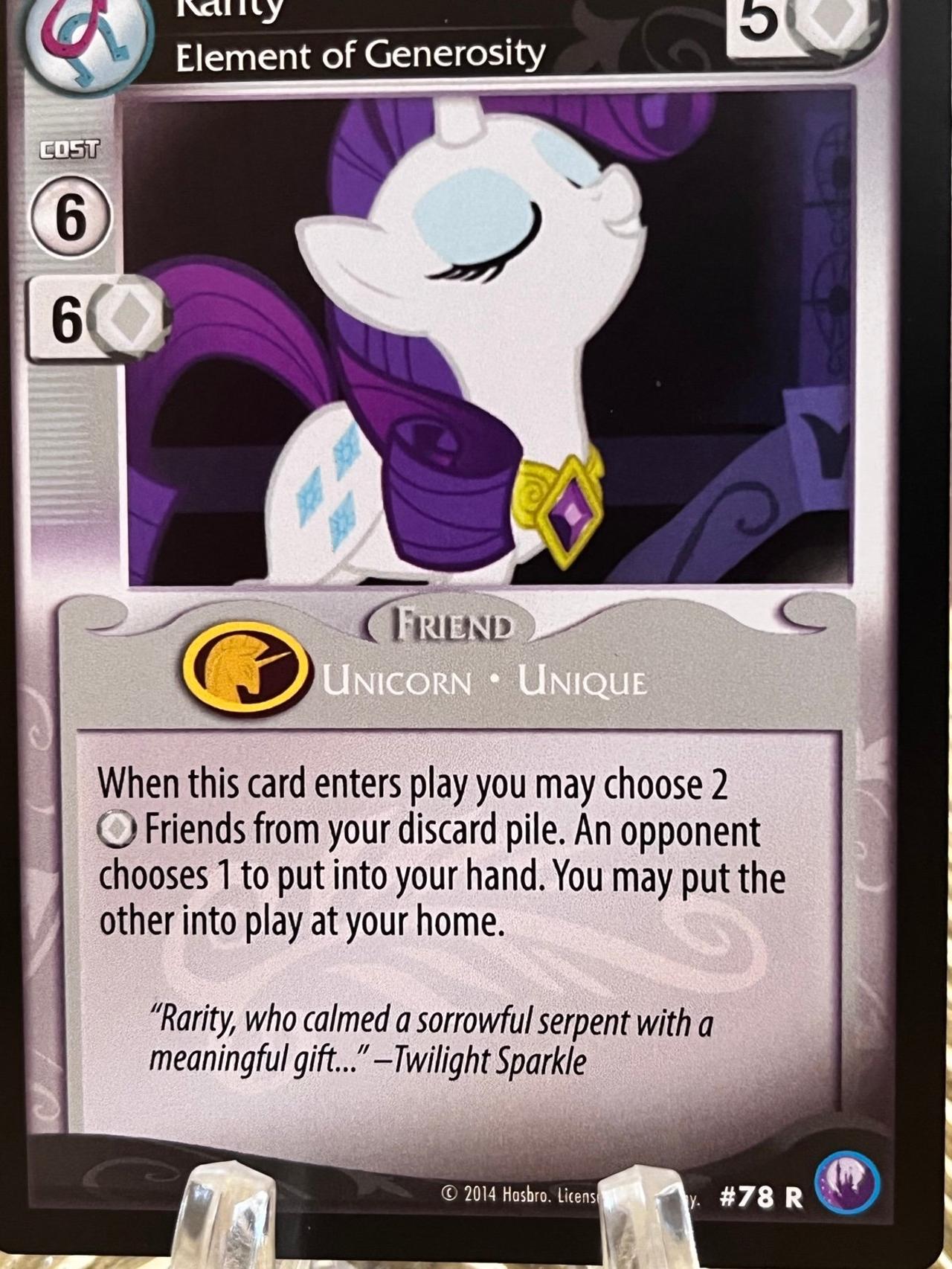 My Little Pony Trading Card Game Rarity Element of Generosity #78R — image 6