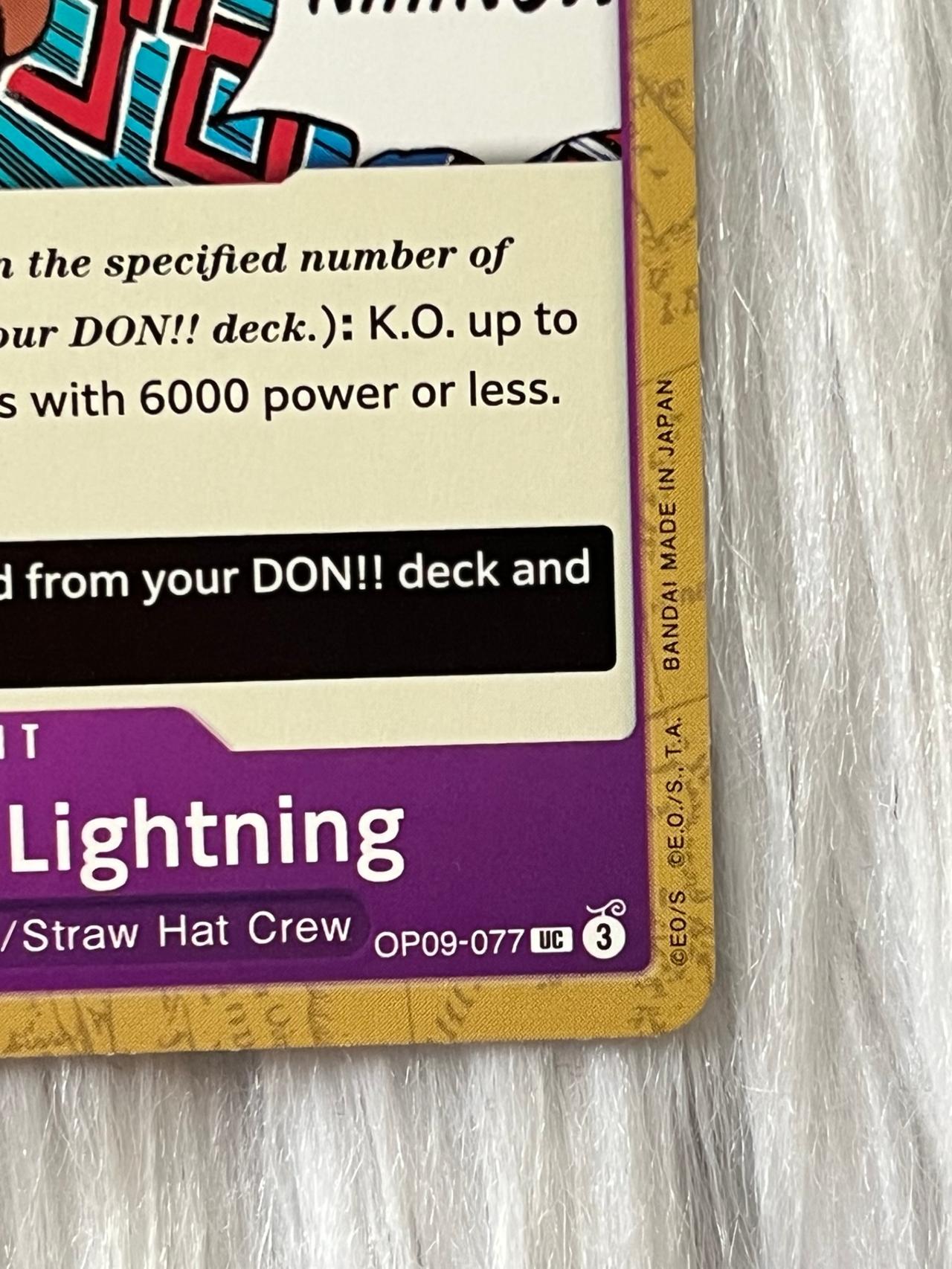 One Piece EITNW TCG OP09-078 Gum-Gum Lightening ENGLISH READ — image 3