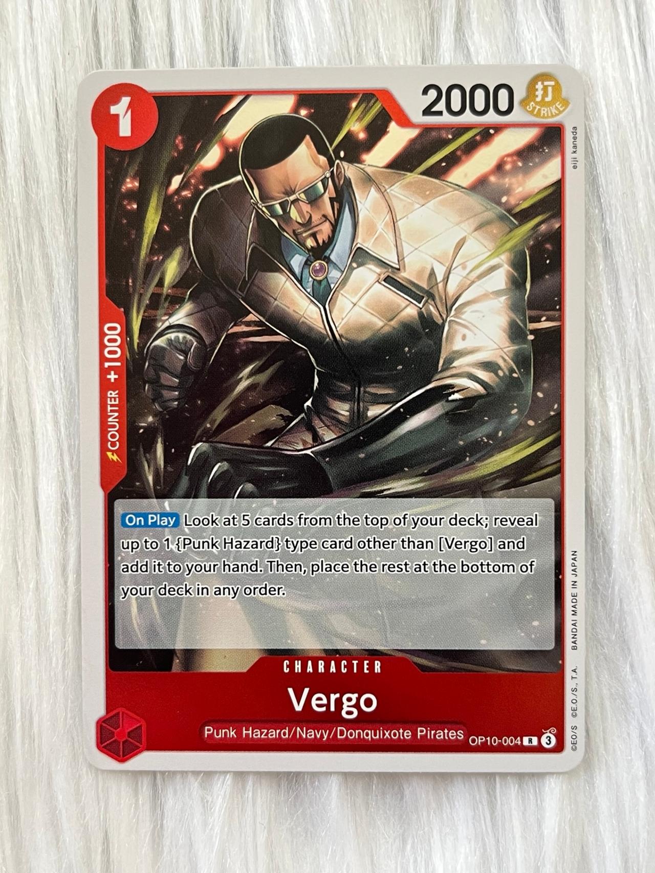 One Piece Royal Blood TCG OP10-004 R Vergo ENGLISH READ — image 11