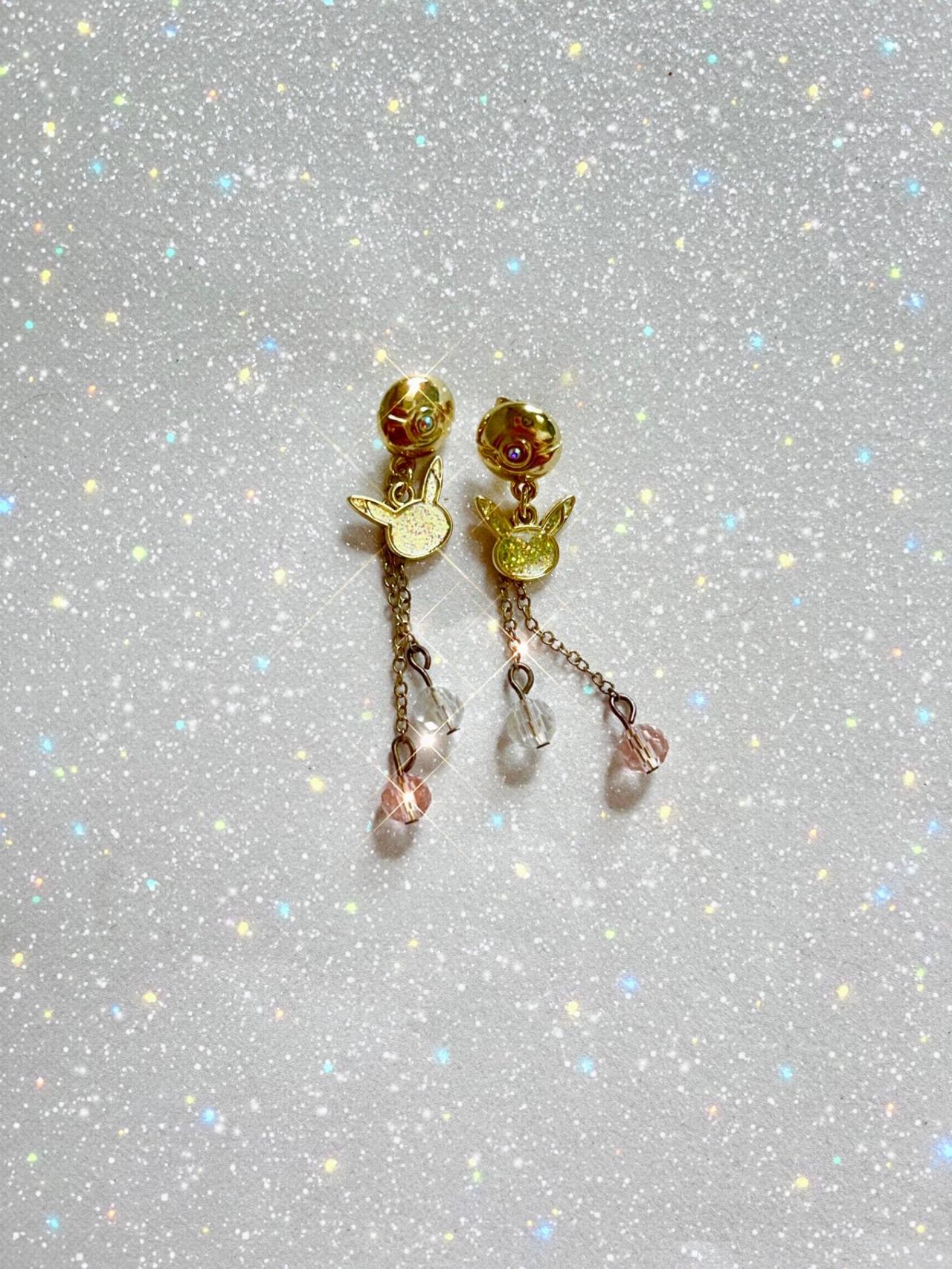 Pokémon Center JP Asakura Pikachu Gold Color Earrings GWOP READ