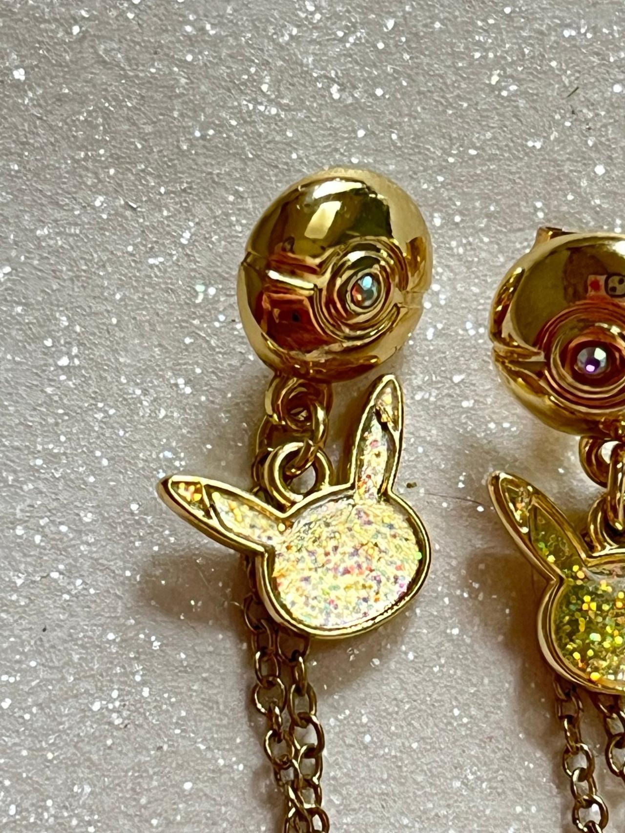 Pokémon Center JP Asakura Pikachu Gold Color Earrings GWOP READ — image 2