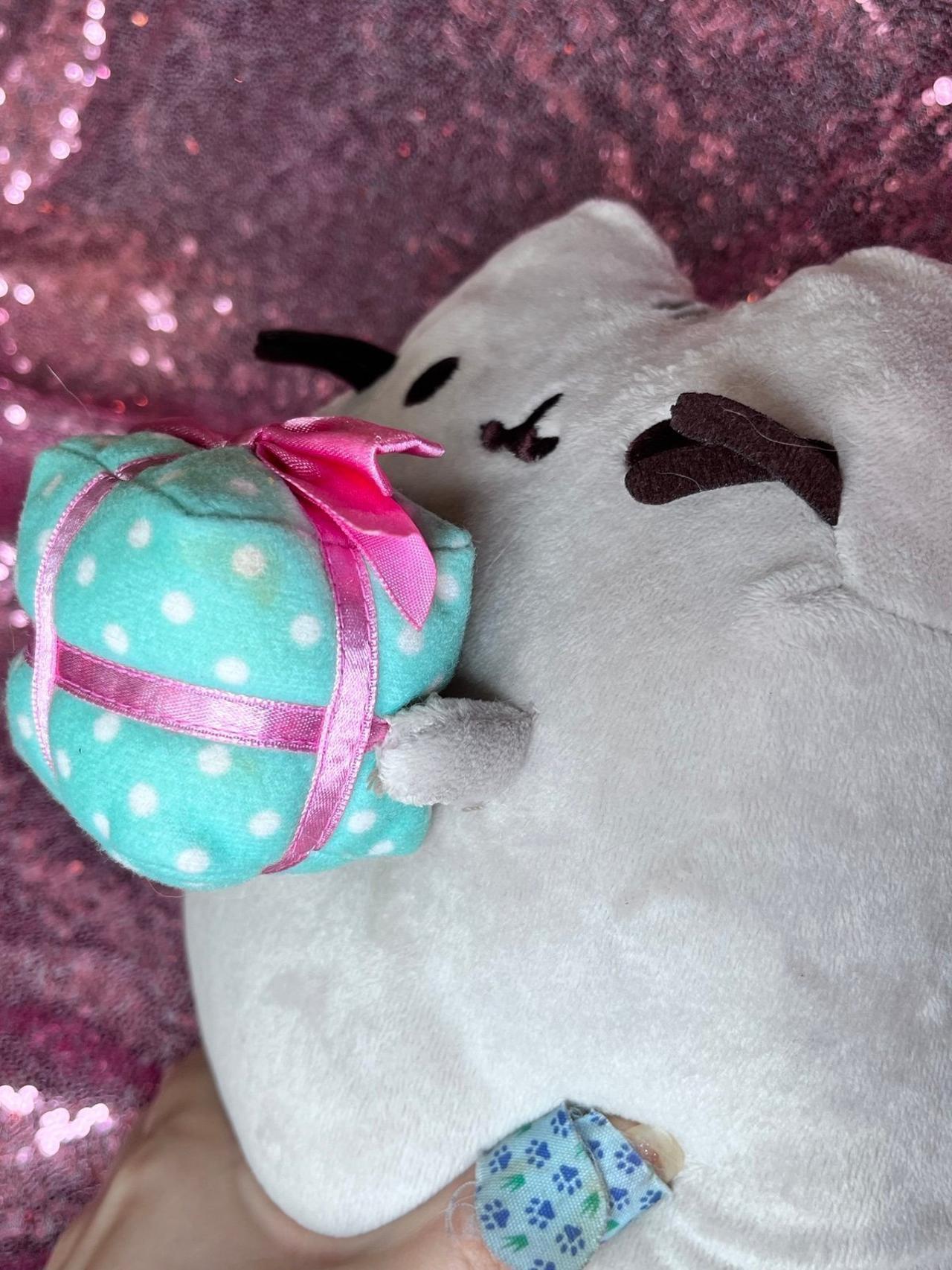 Pusheen Christmas Plush Holding Present 8-10” Plush UWT READ — image 12