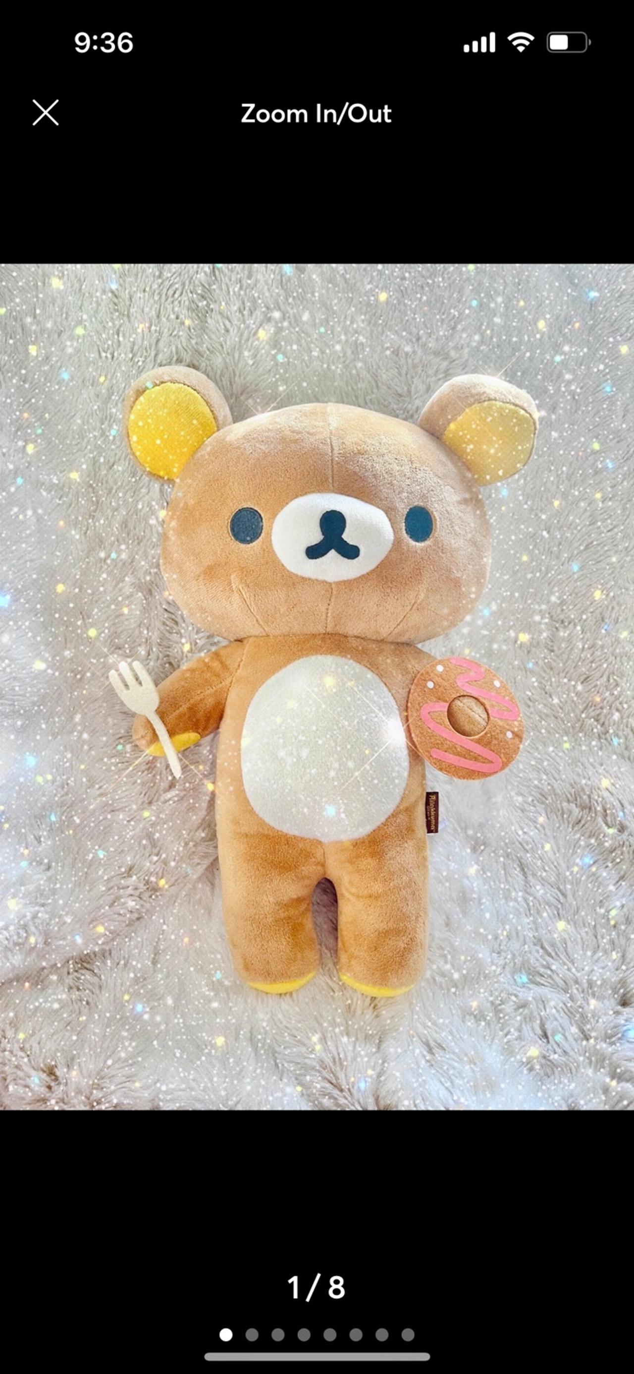 San-X Rilakkuma Cafe with Donut & Fork 2022 Plush LNWOT READ