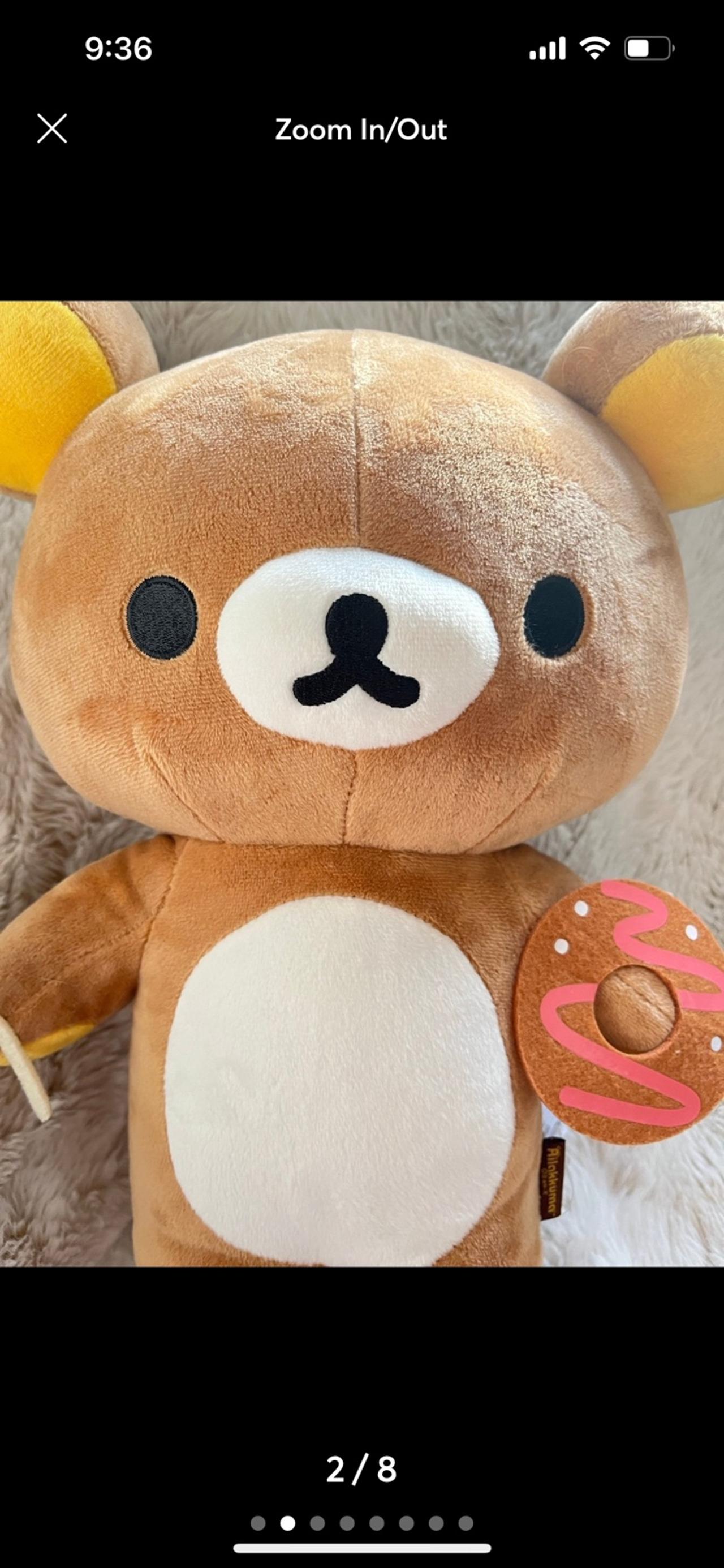 San-X Rilakkuma Cafe with Donut & Fork 2022 Plush LNWOT READ — image 2