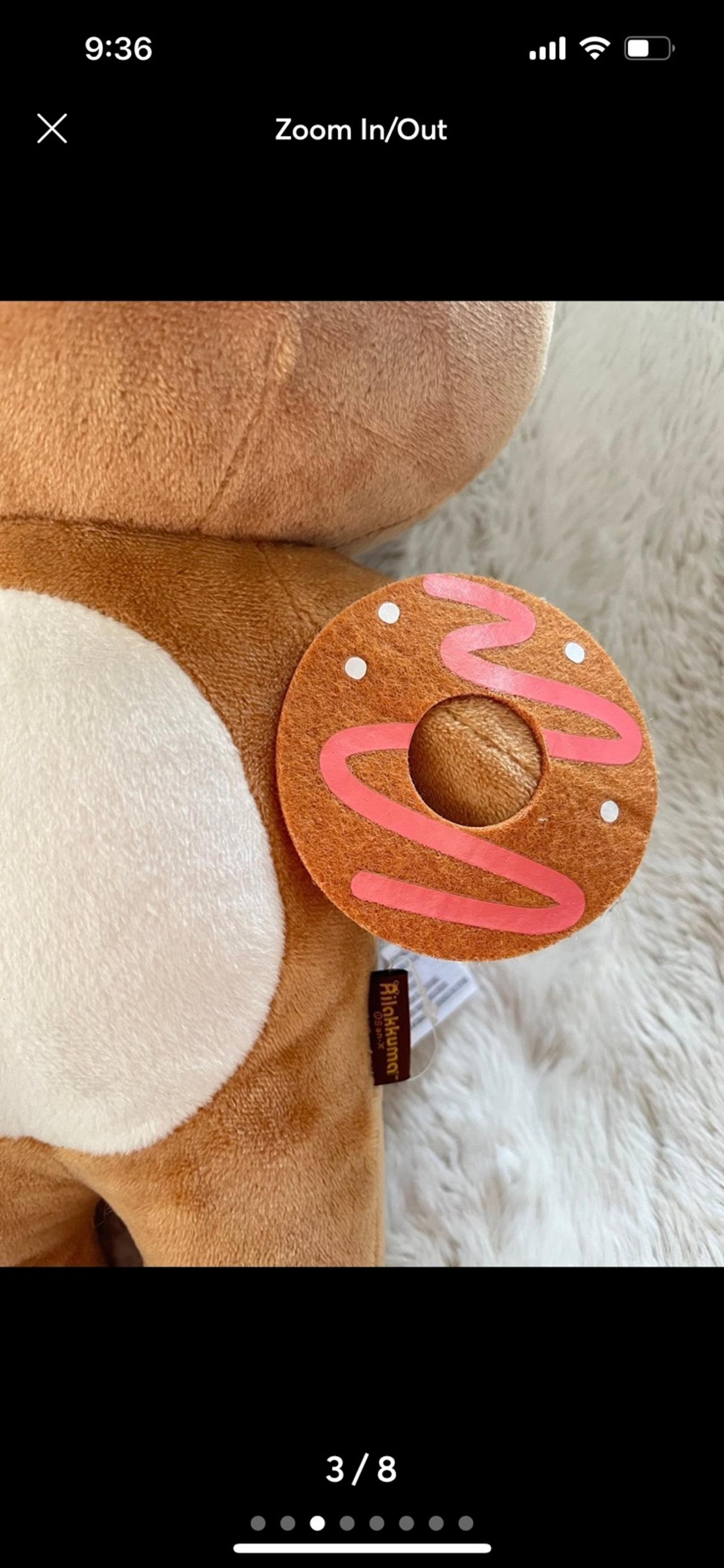 San-X Rilakkuma Cafe with Donut & Fork 2022 Plush LNWOT READ — image 3