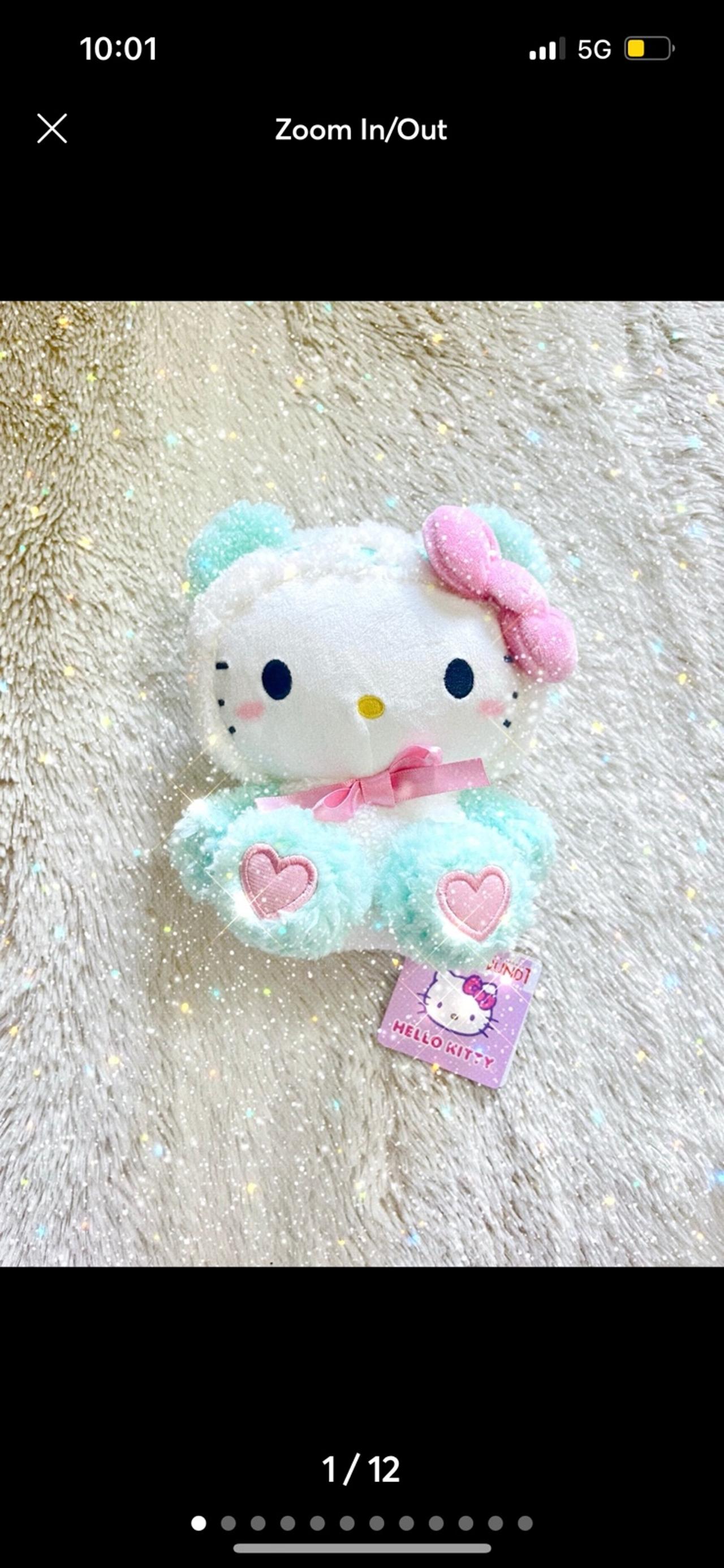 Sanrio Characters Hello Kitty x Round 1 Panda Costume Mint Color Plush NWT READ