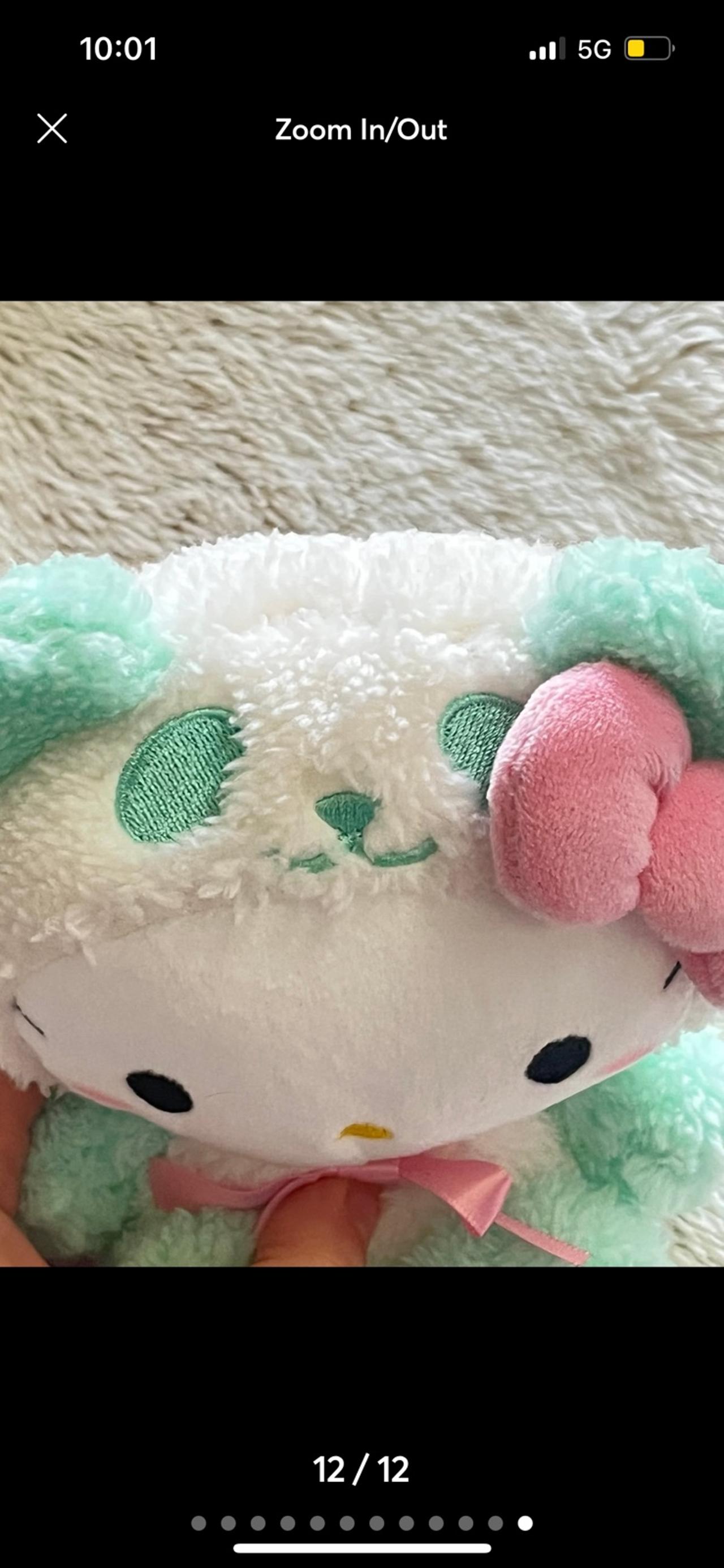 Sanrio Characters Hello Kitty x Round 1 Panda Costume Mint Color Plush NWT READ — image 12