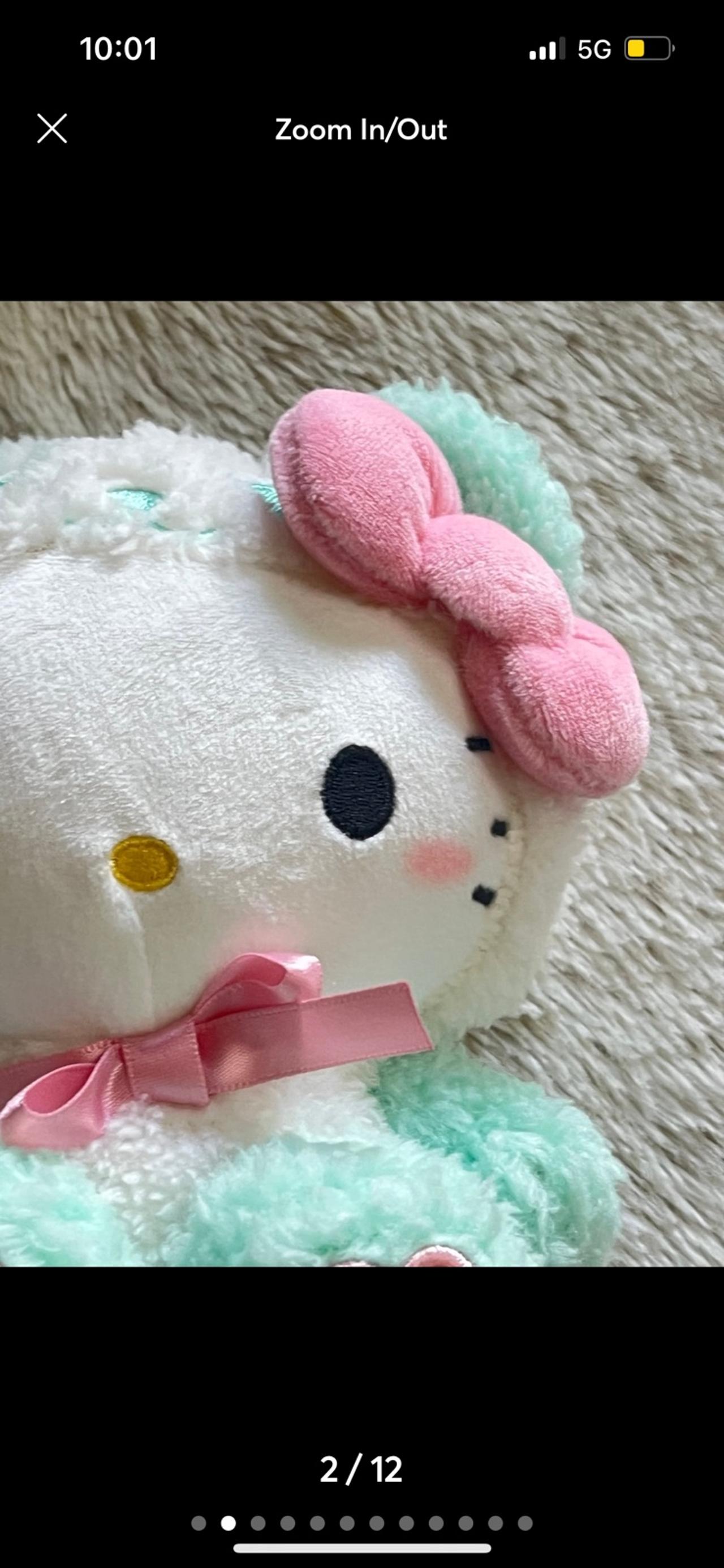 Sanrio Characters Hello Kitty x Round 1 Panda Costume Mint Color Plush NWT READ — image 2
