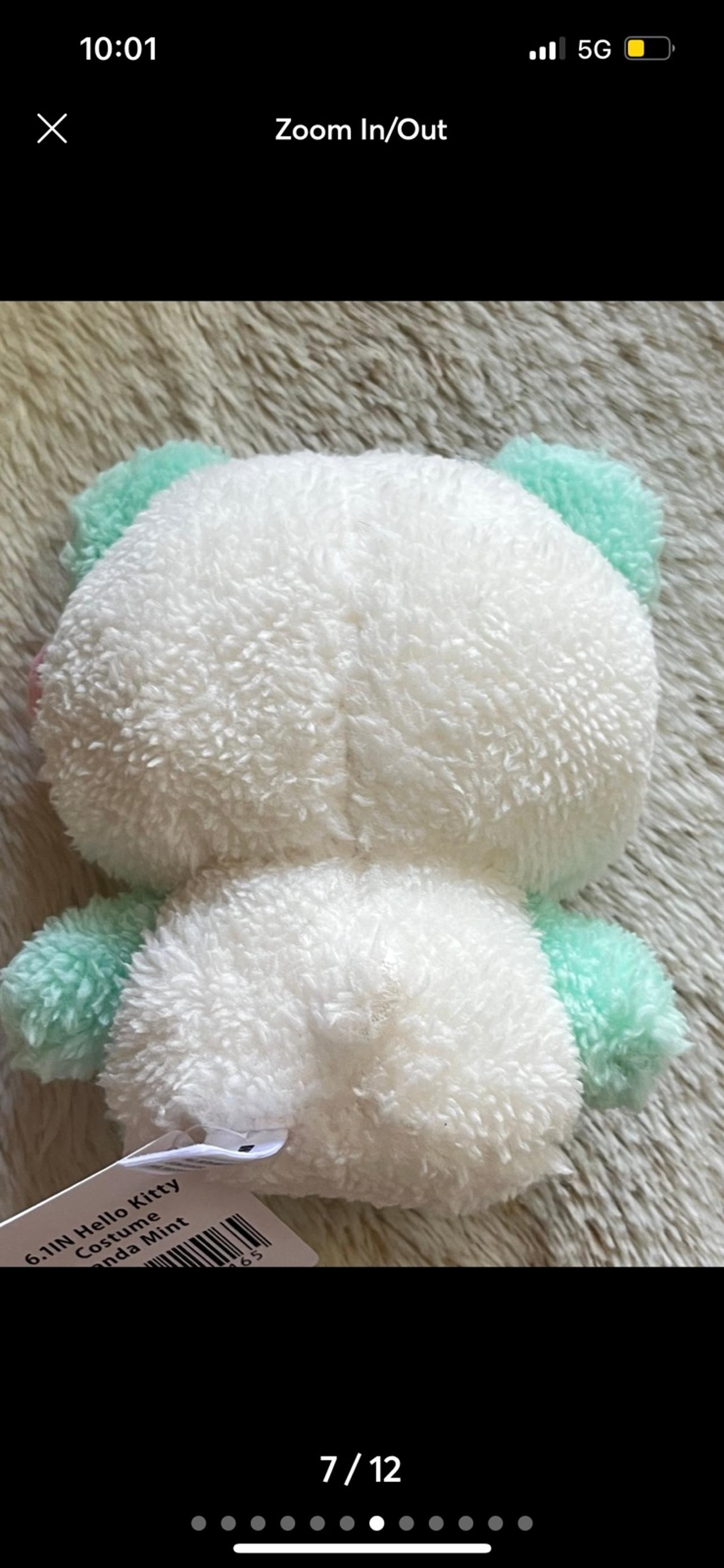Sanrio Characters Hello Kitty x Round 1 Panda Costume Mint Color Plush NWT READ — image 7