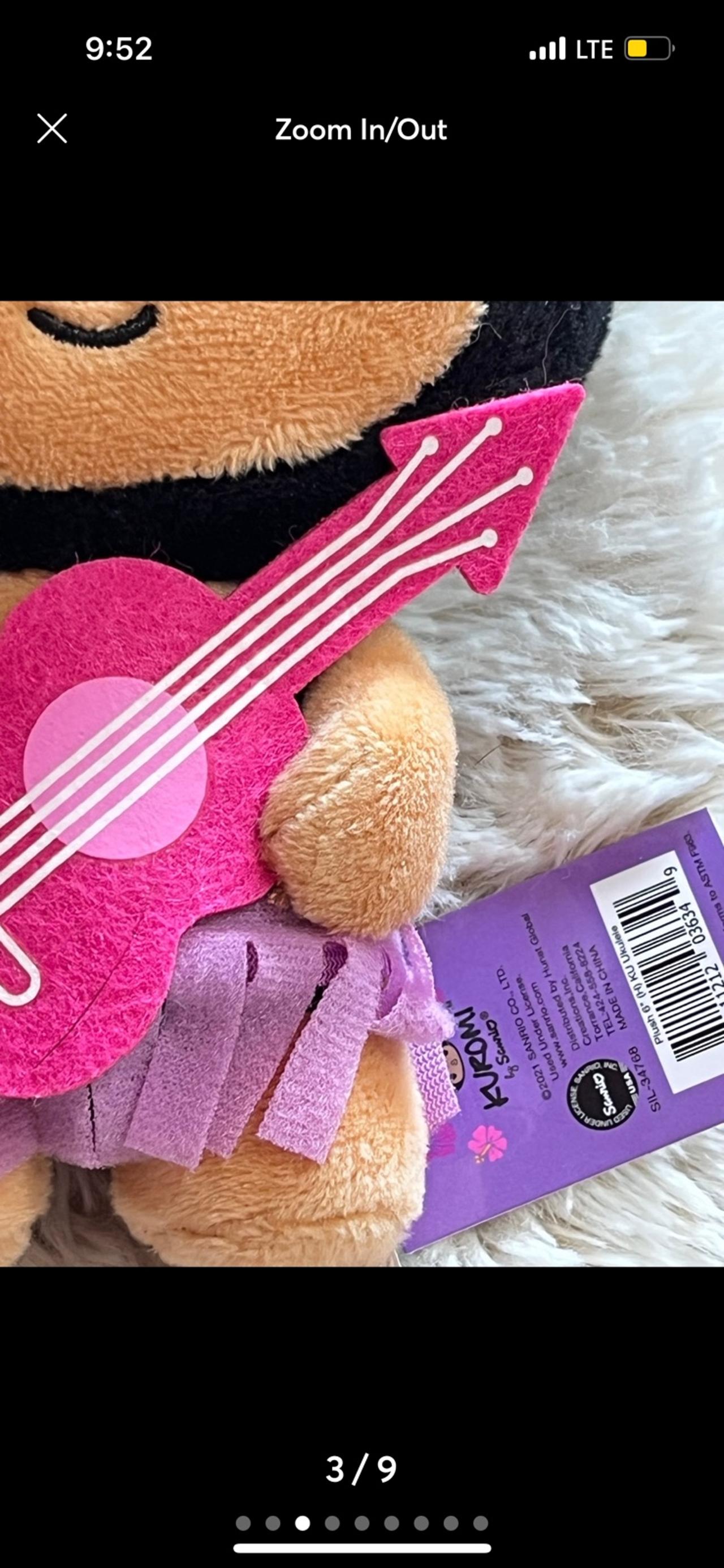 Sanrio Characters Kuromi Ukelele Plush Hawaii Exclusive NWT READ — image 3