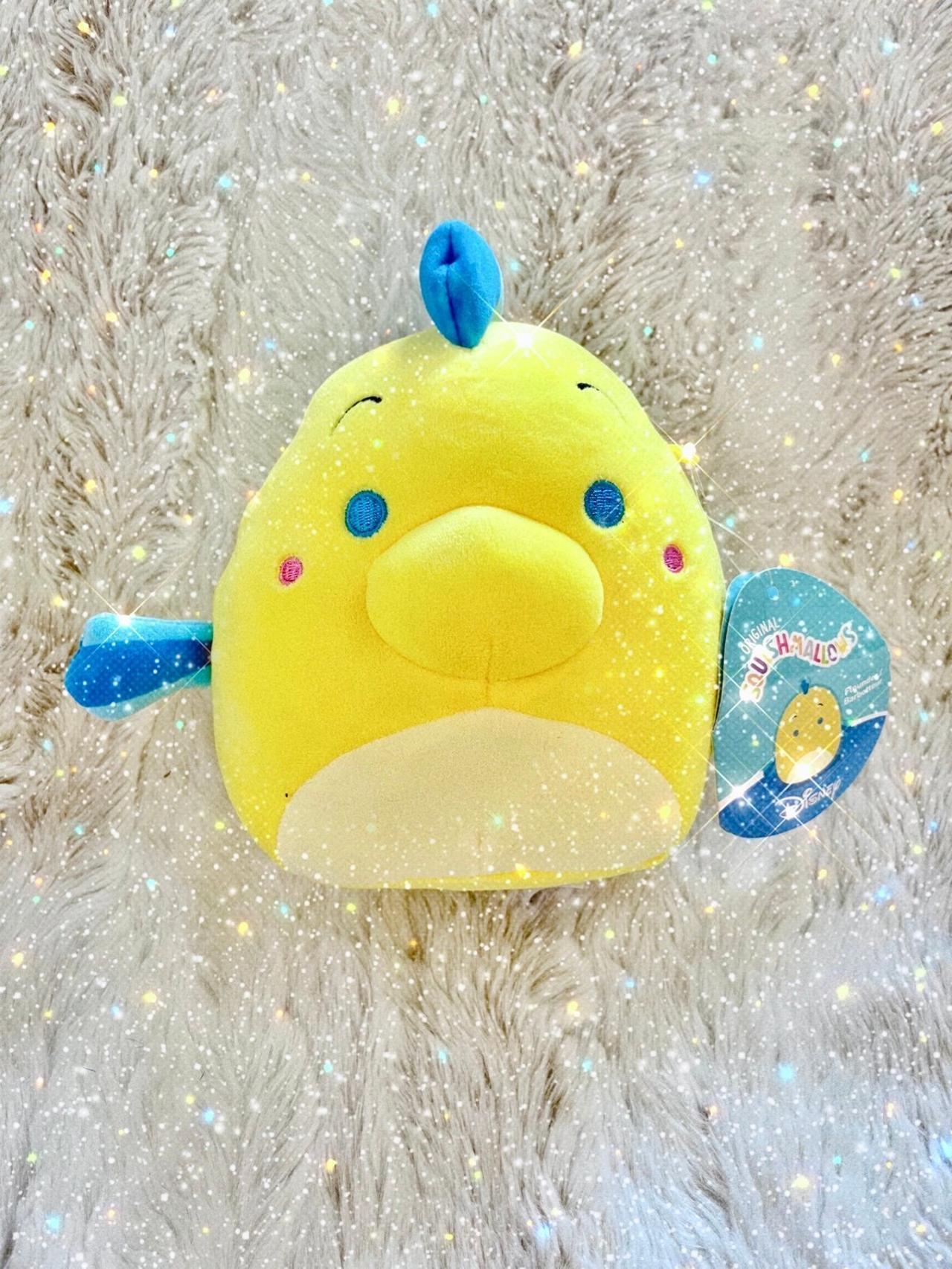 Squishmallow Official Disney Little Mermaid Flounder 8” Plush LNWT READ