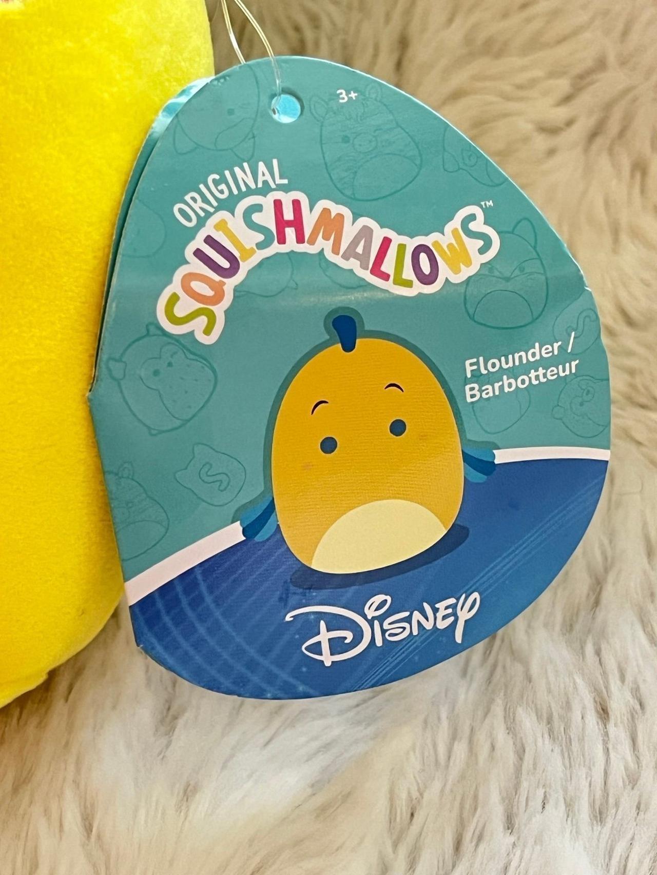 Squishmallow Official Disney Little Mermaid Flounder 8” Plush LNWT READ — image 4