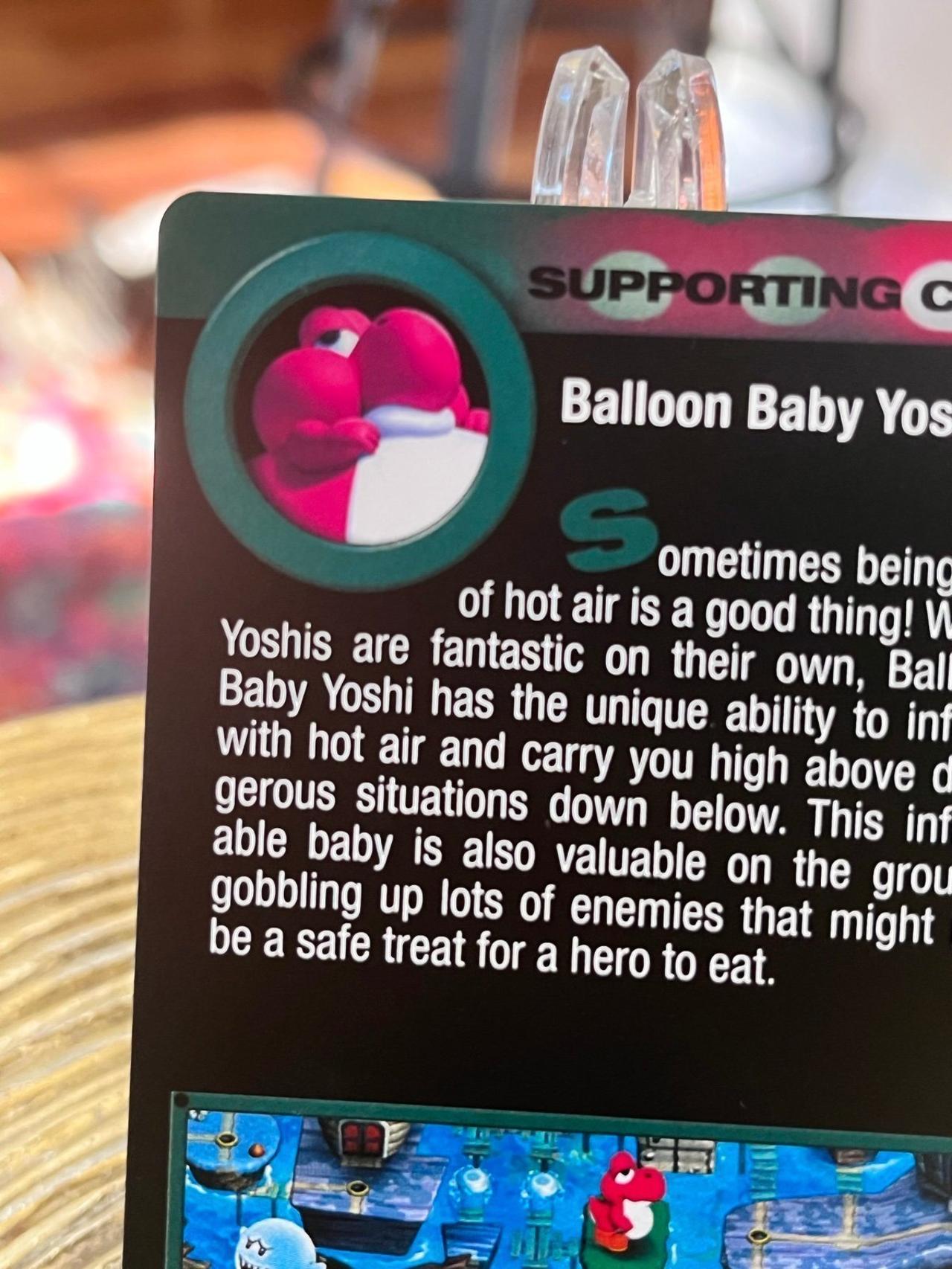 Super Mario Bros 2015 Enterplay Dog Tag Card Balloon Baby Yoshi #11 — image 7