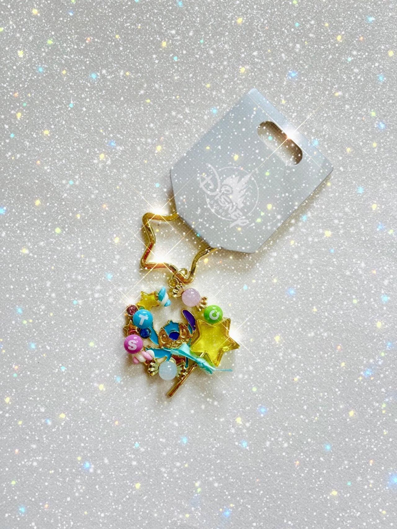 Tokyo Disney Land Stitch Gold Metal Keychain LNWT READ