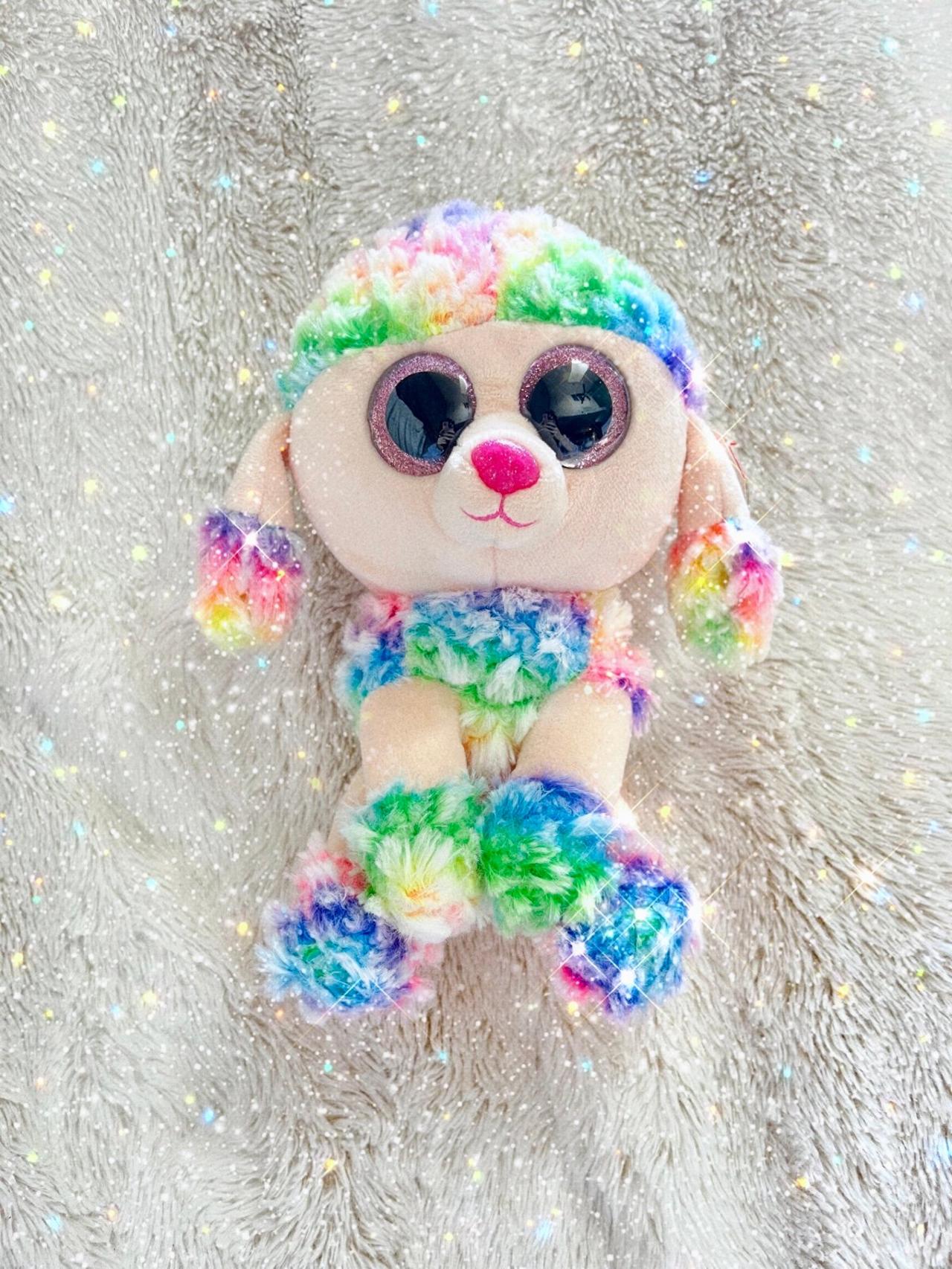 TY Beanie Boos “Rainbow” 9” Plush LNWT READ
